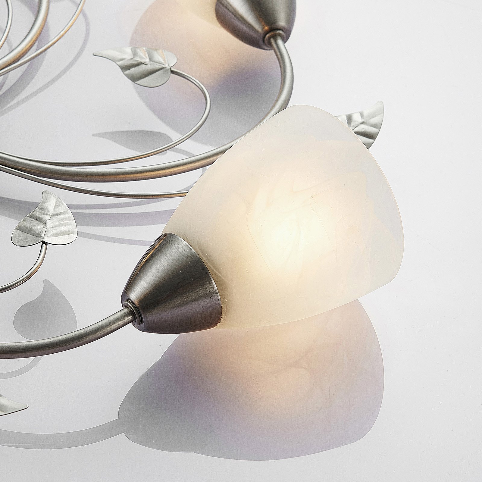 Yannie 5 Lampa Sufitowa Nickel/Opal - Lindby