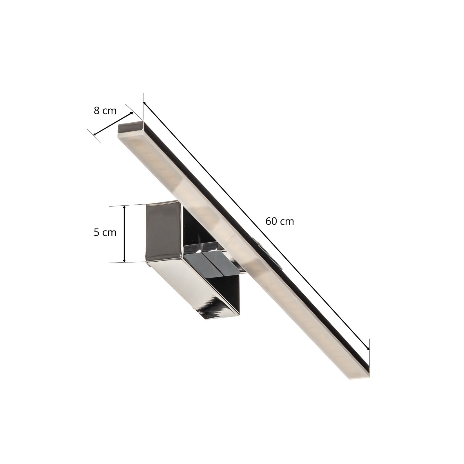 LED wall light Miroir 60 cm chrome 4000K