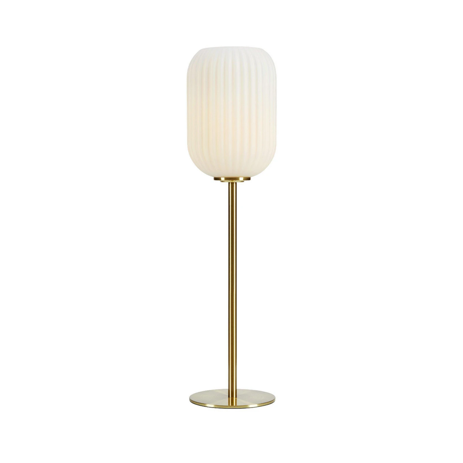 Cava tafellamp, messingkleurig, glas, hoogte 55 cm