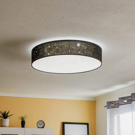 Lindby Ellamina LED-Deckenlampe, 60 cm, schwarz
