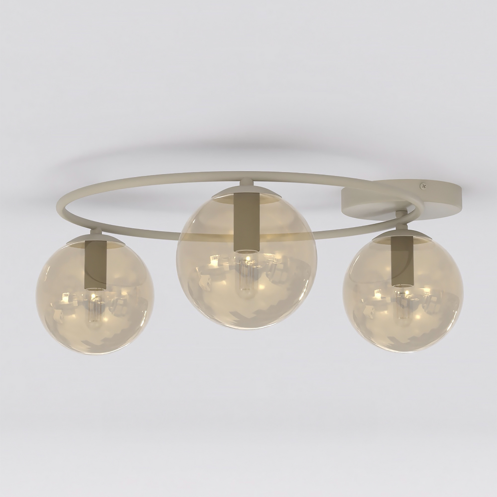 Sopra ceiling light, beige, Ø 47 cm, 3-bulb, glass/metal, E14 Sopra ceiling light, beige, Ø 47 cm, 3-bulb, glass/metal, E14