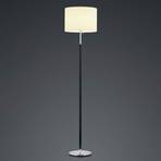 Pull floor lamp, fabric lampshade, 161 cm