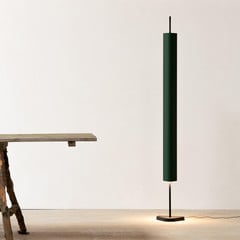 FLOS LED-gulvlampe Emi, mørkegrøn, dæmpbar, højde 170 cm