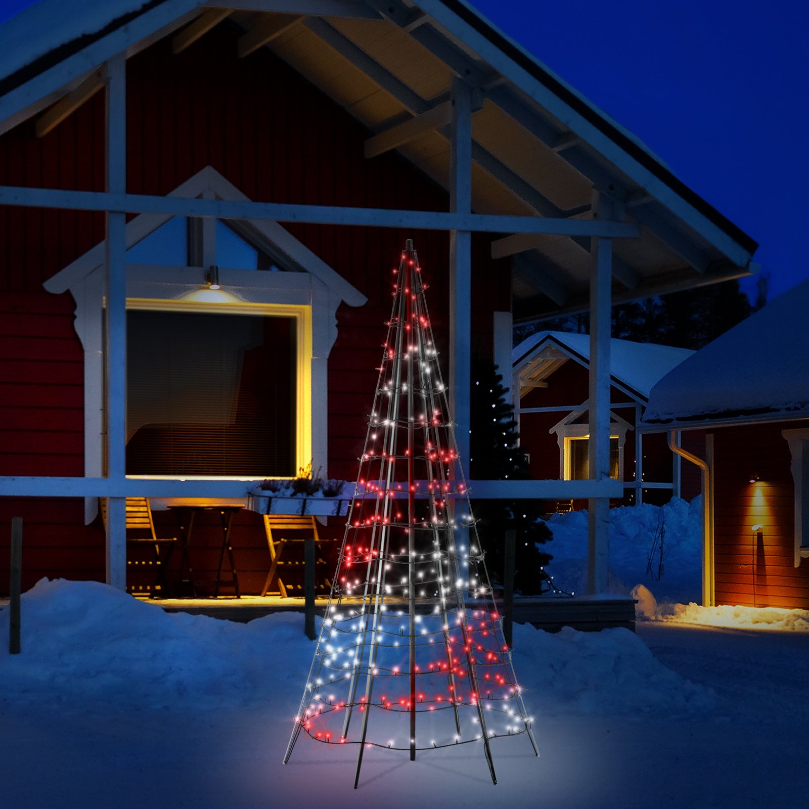 Twinkly Light Tree för utomhus, RGBW, höjd 200 cm