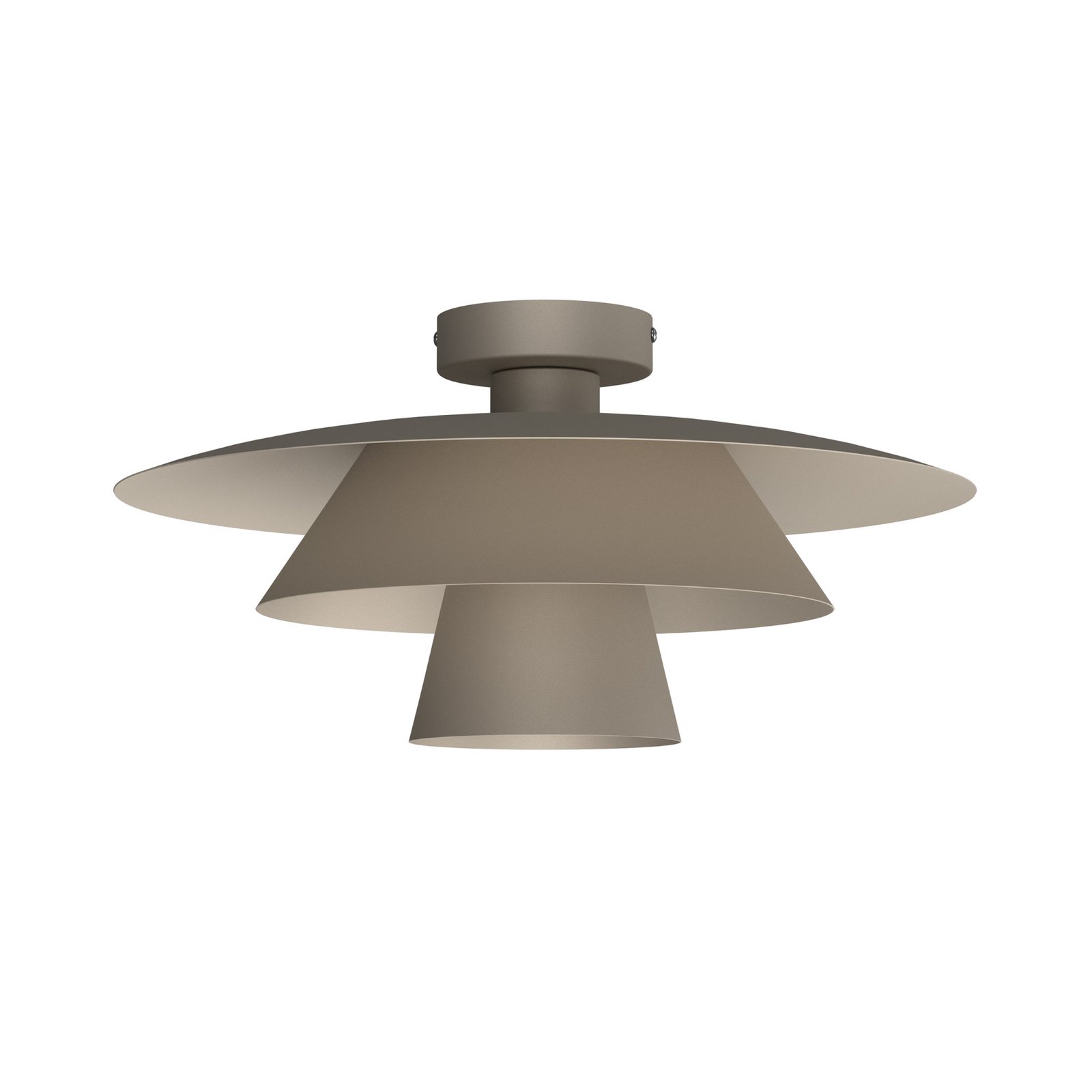 Lampa sufitowa Plato, beżowa, metal, Ø 38 cm, E27