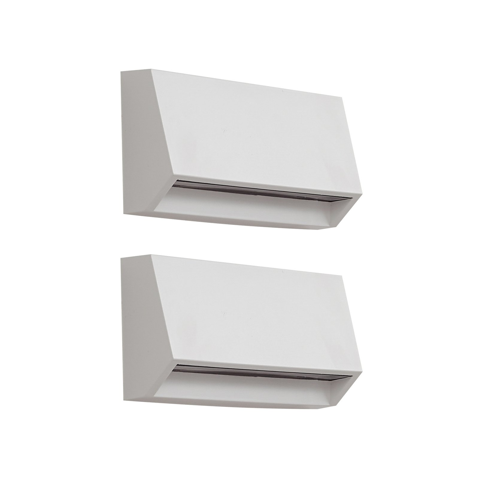 Lindby LED outdoor wall light Appeso, length 16 cm, set of 2