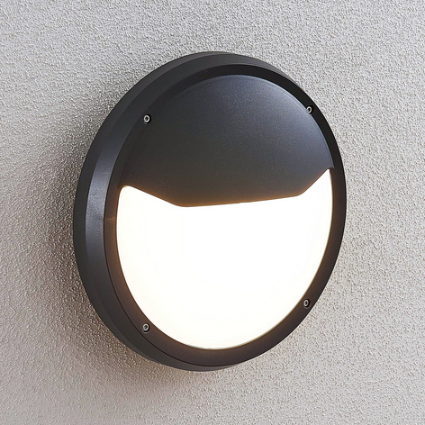 Utendørs LED-vegglampe Luan, IP65, mørkegrå