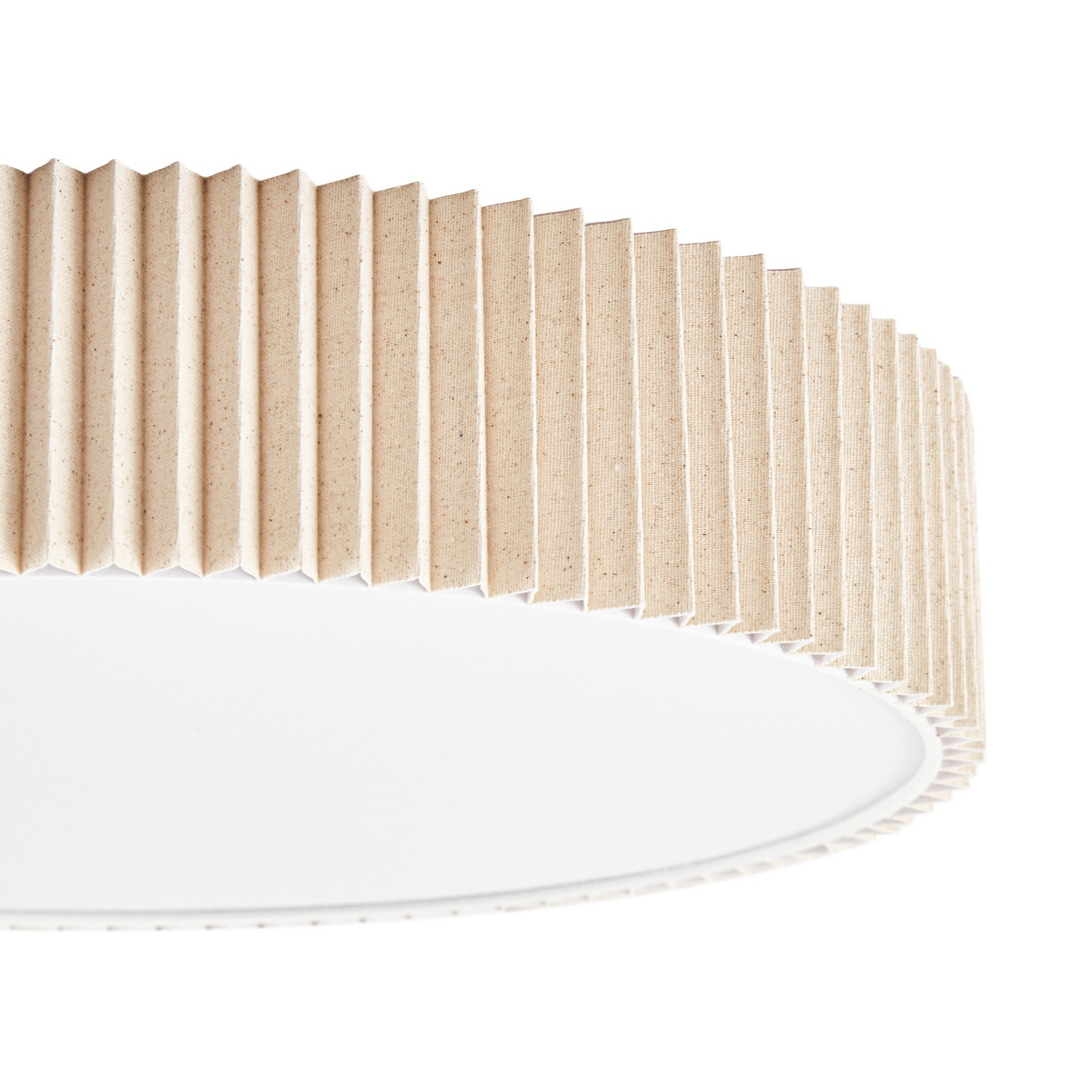 Lindby taklampe Zoey, Ø 52 cm, beige, lin Lindby taklampe Zoey, Ø 52 cm, beige, lin