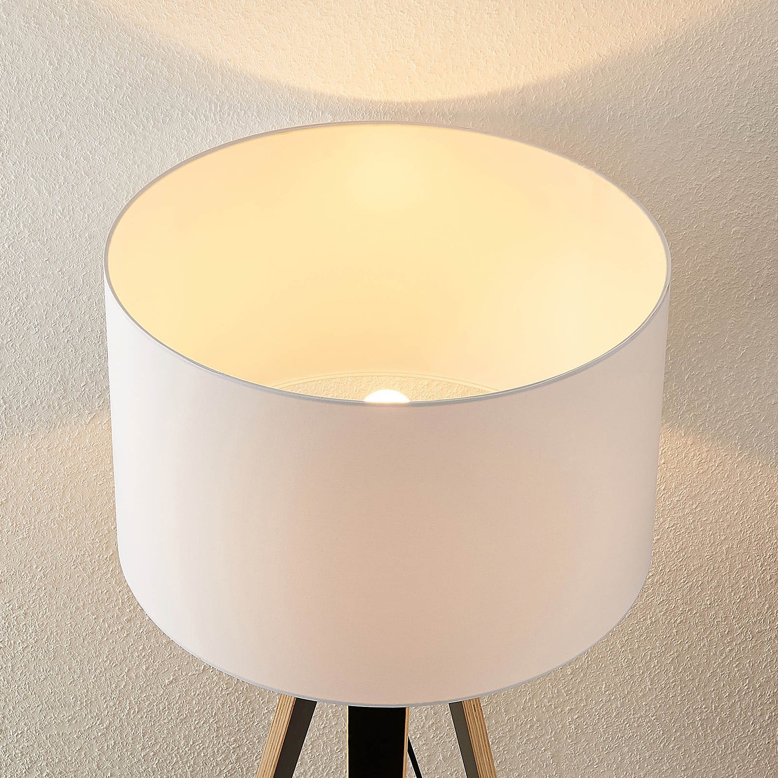 Bodhi Cylinder Tripod Stehleuchte White - Lucande