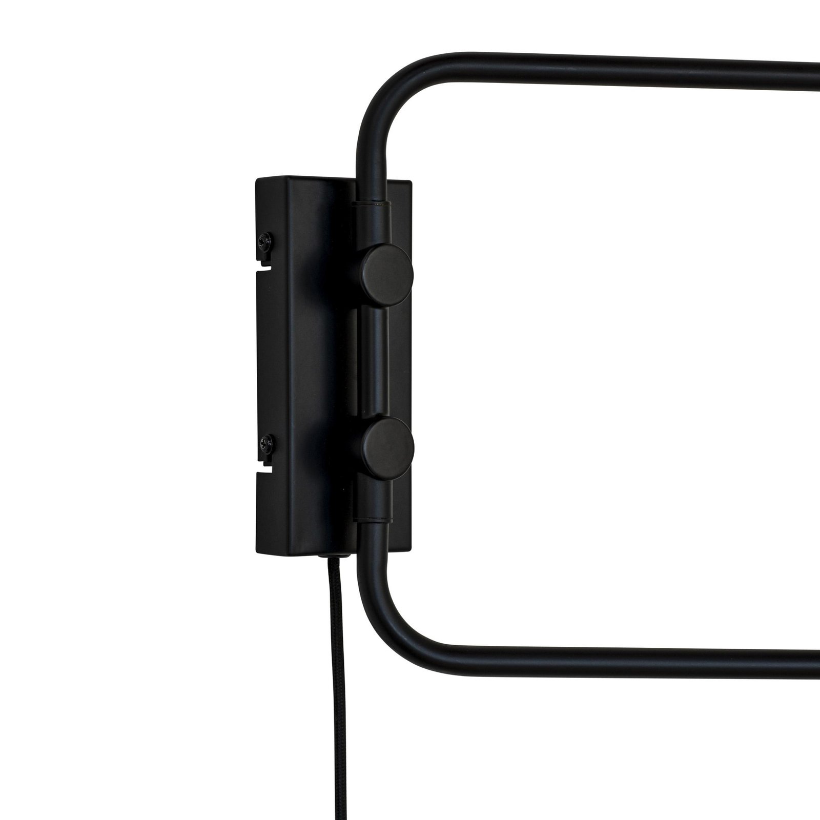 Dyberg Larsen aplique de pared Cale, negro, metal, 2 luces