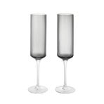 Ripple Champagner-Glas, grau, 2er-Set - ferm LIVING