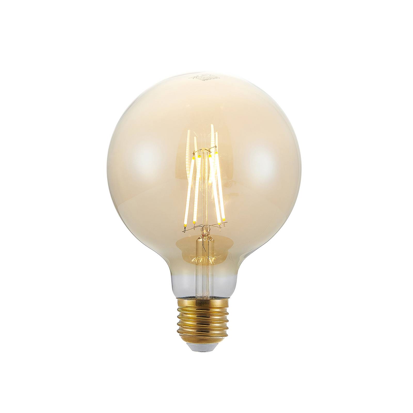 Ampoule LED E27 G125 6,5 W 2 500 K ambre