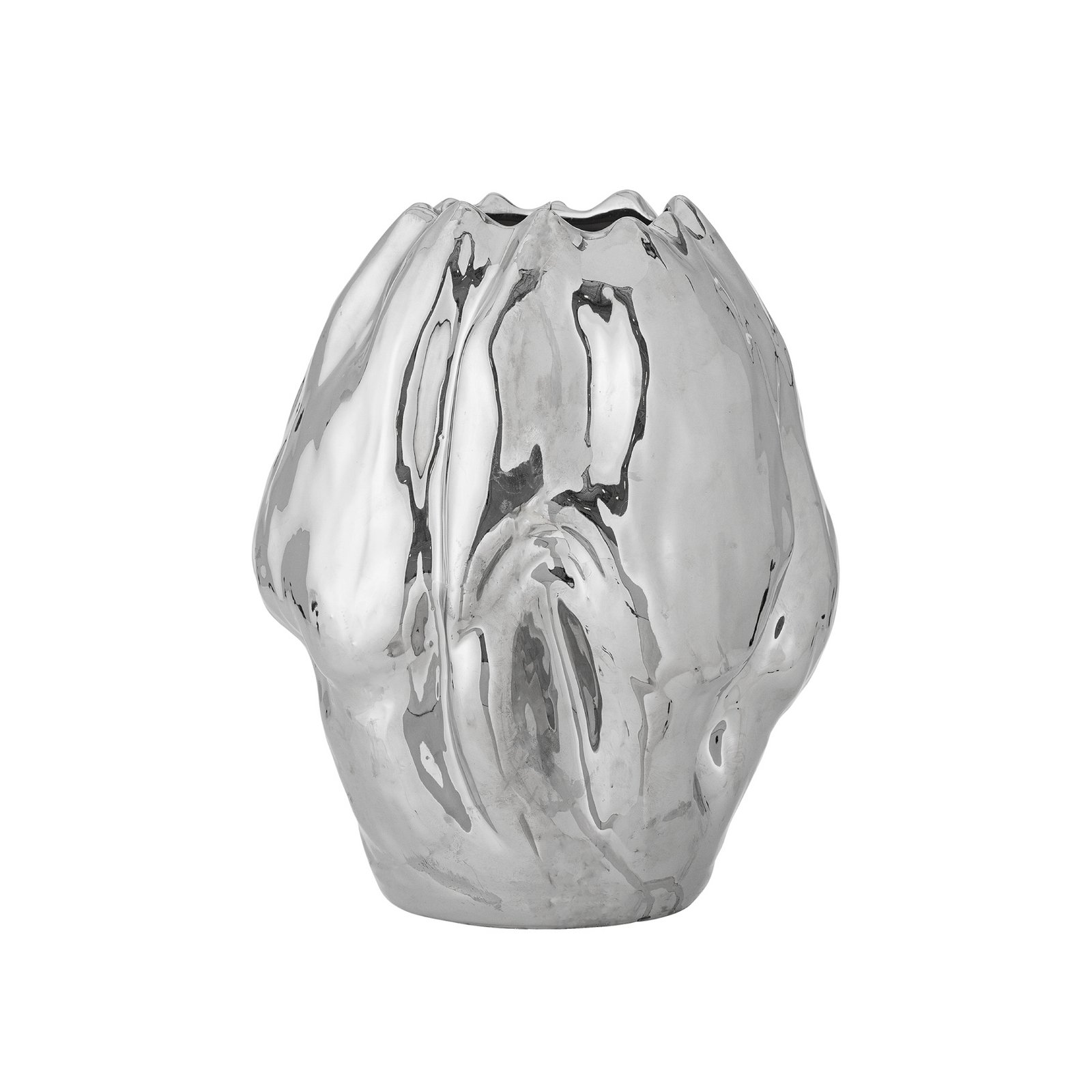 Bobby Vase, Steingut, silber;, Höhe 29 cm - BLOOMINGVILLE Bobby Vase, Steingut, silber;, Höhe 29 cm - BLOOMINGVILLE