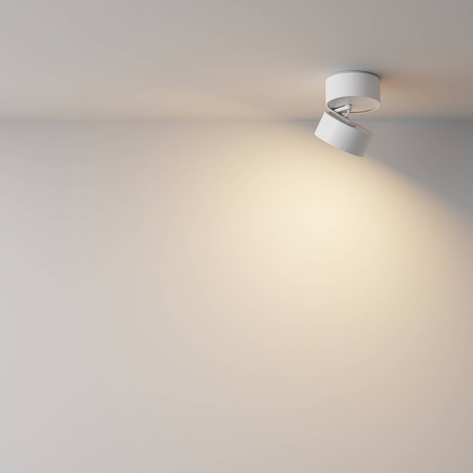 Maytoni Lampa sufitowa LED Onda, Ø 8,5 cm, 3000K, 12W, biały