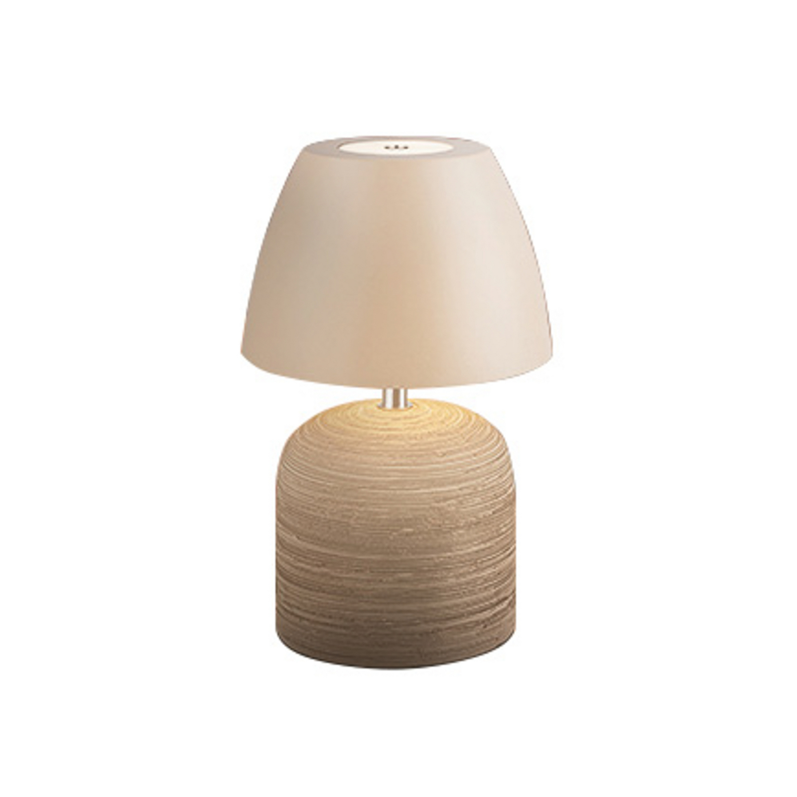 LED namizna svetilka na baterije Brilo unplugged Cera, bež, višina 22 cm LED namizna svetilka na baterije Brilo unplugged Cera, bež, višina 22 cm