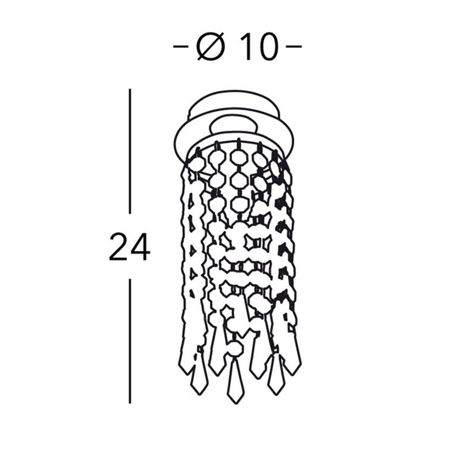 KOLARZ Charleston lampa sufitowa kryształ, Ø 10cm