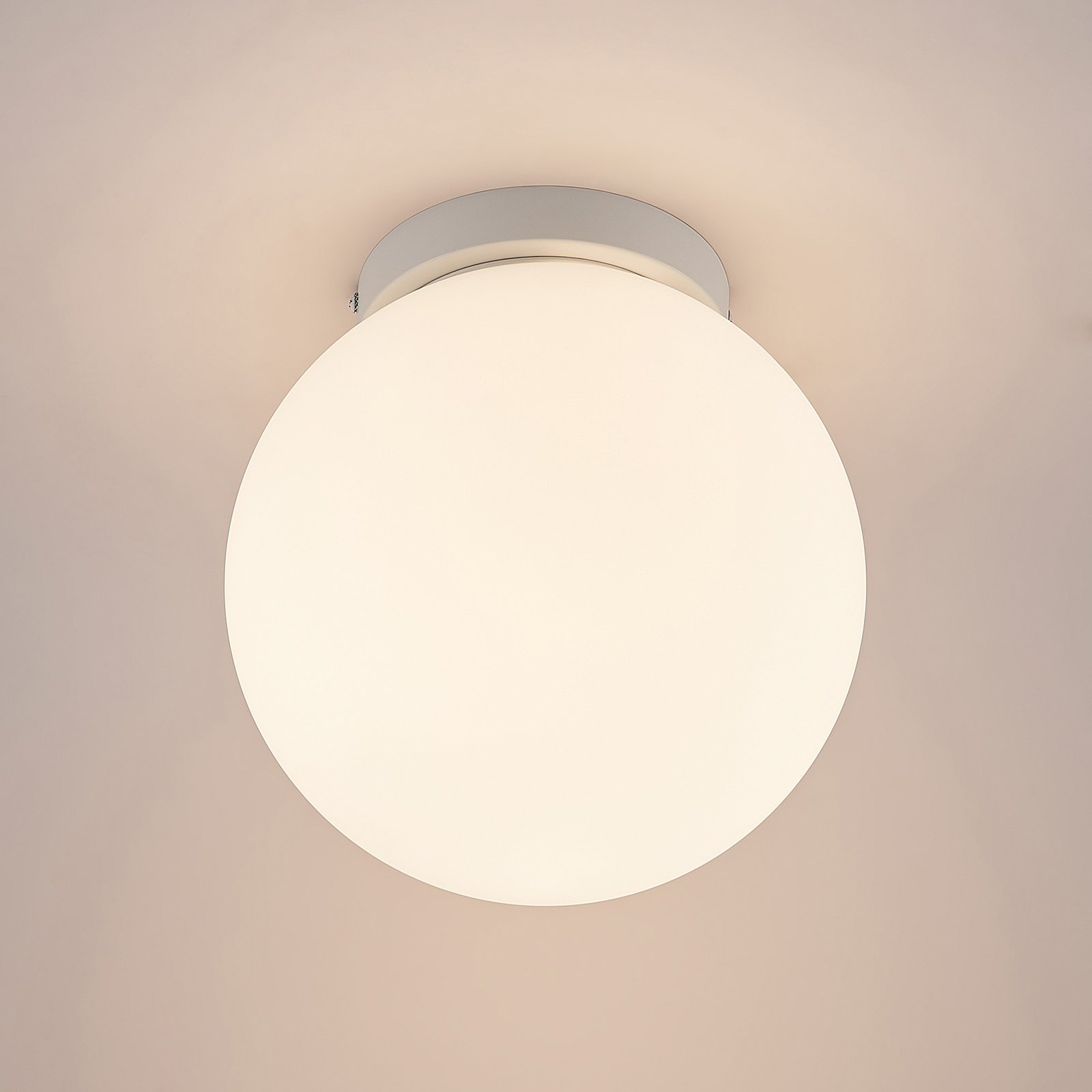Lindby Meriala loftlampe hvid, glas Ø 25 cm