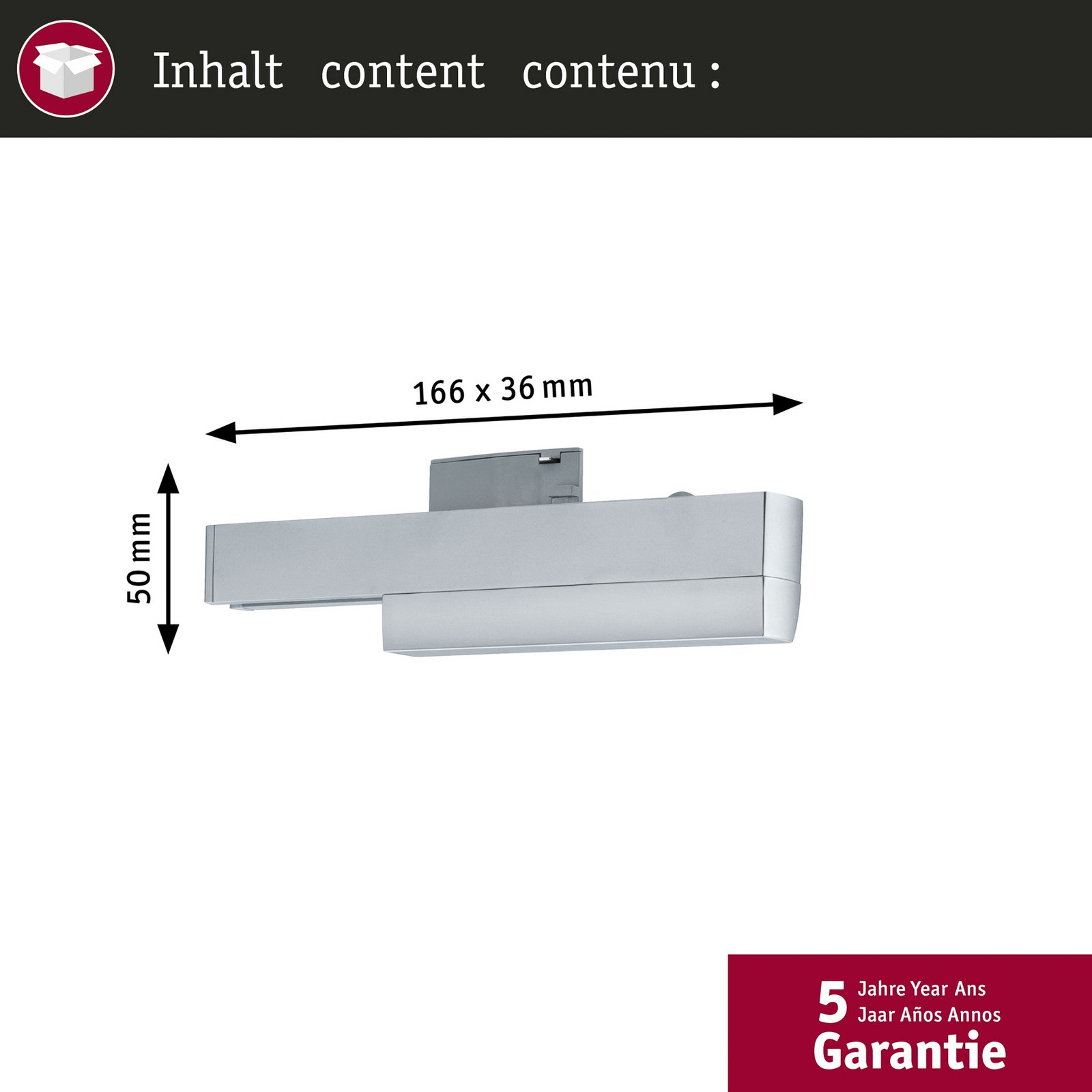 Paulmann URail adapter za tračnice Zigbee 3.0, mat krom