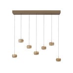 LED-Hängelampe PURE Falling Rings, bronze Länge 132 cm 7-fl.