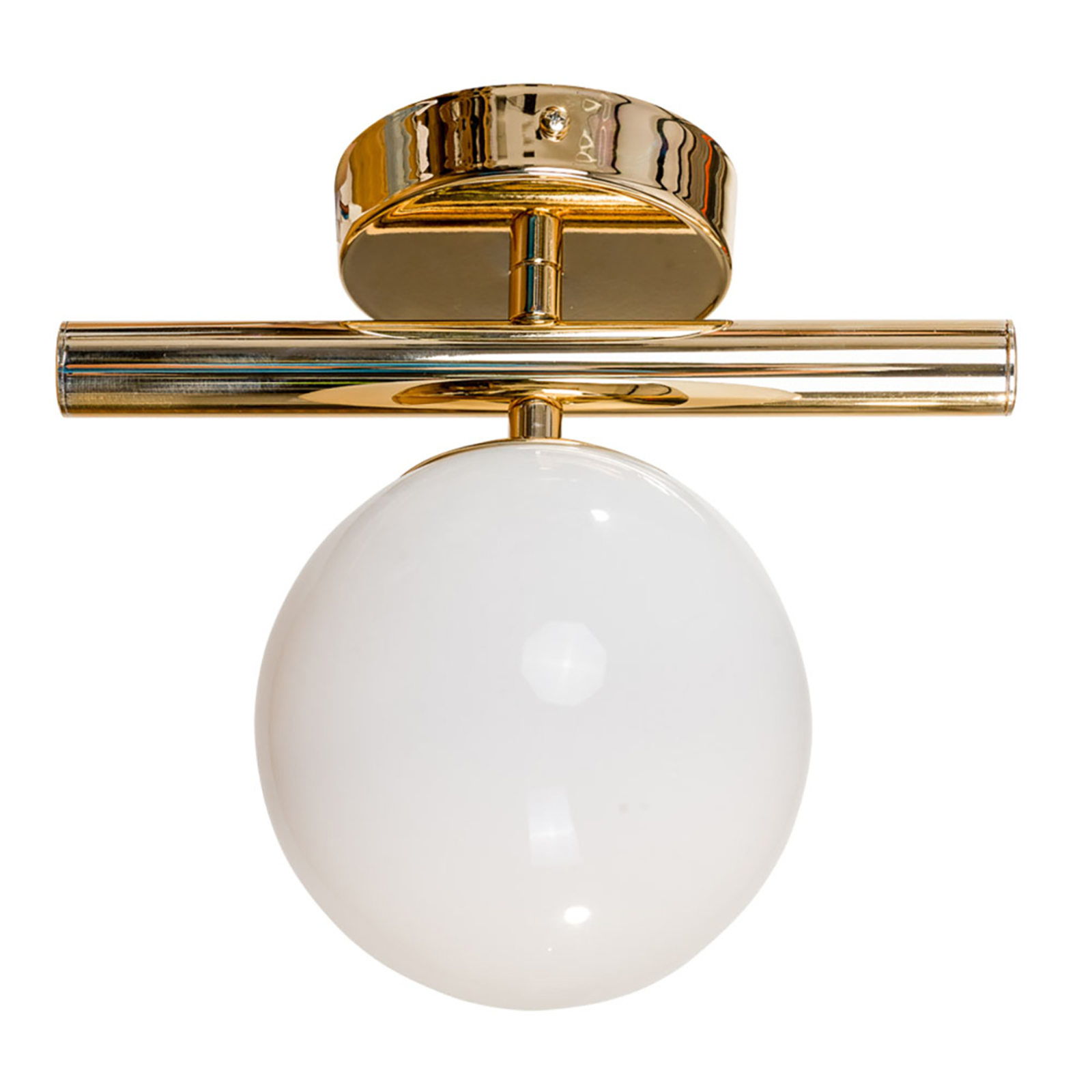 Linea ceiling lamp, gold, one-bulb