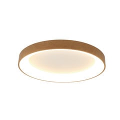Plafonnier LED Niseko II CCT télécommande Ø78cm couleur bois