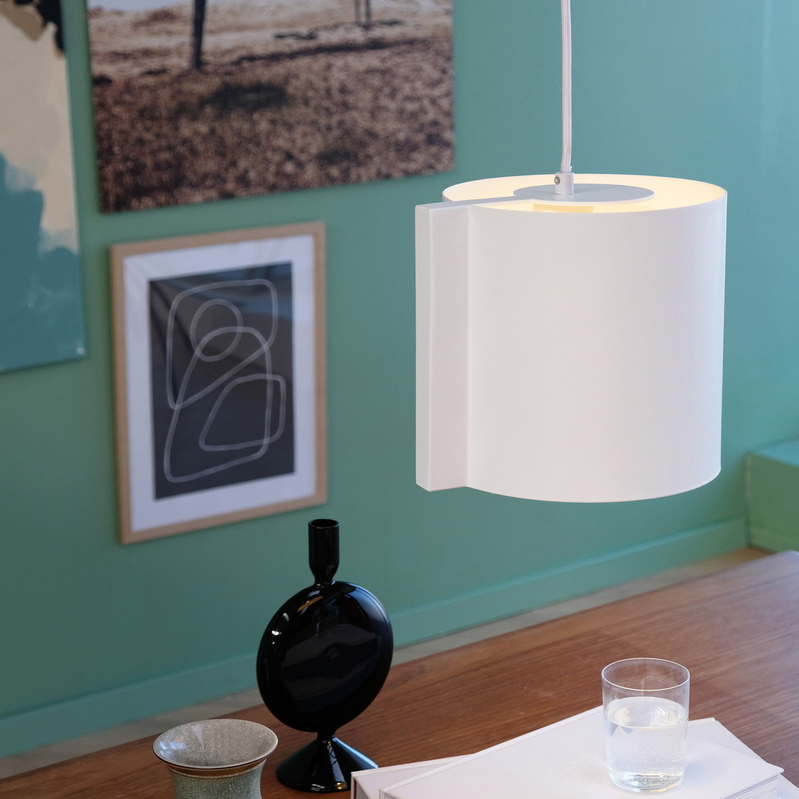 Dyberg Larsen Wum lámpara colgante Ø 23cm blanco