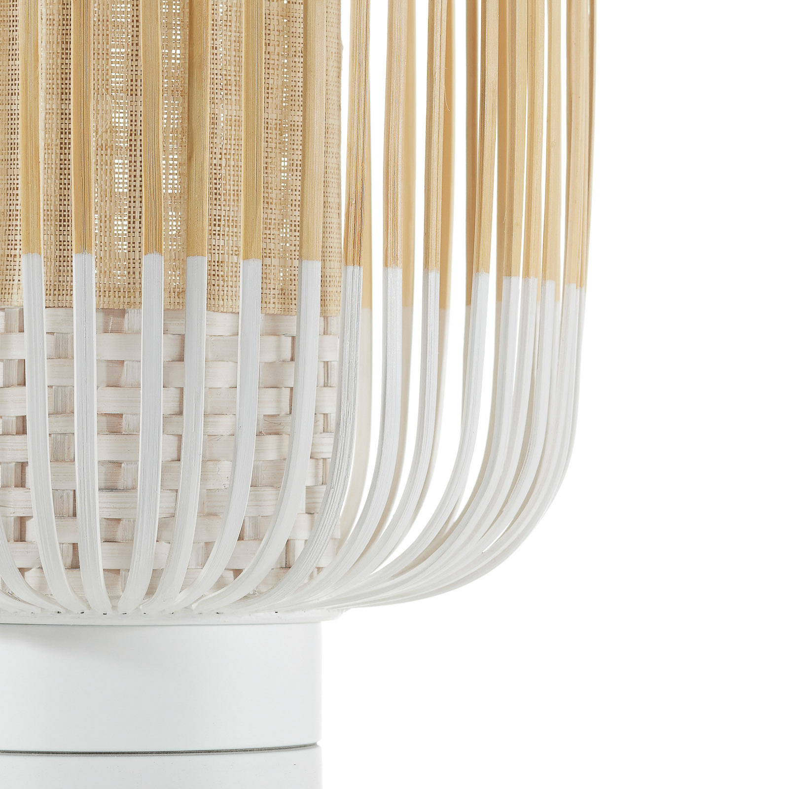 Forestier Bamboo Light M lampa stołowa 39 cm biała