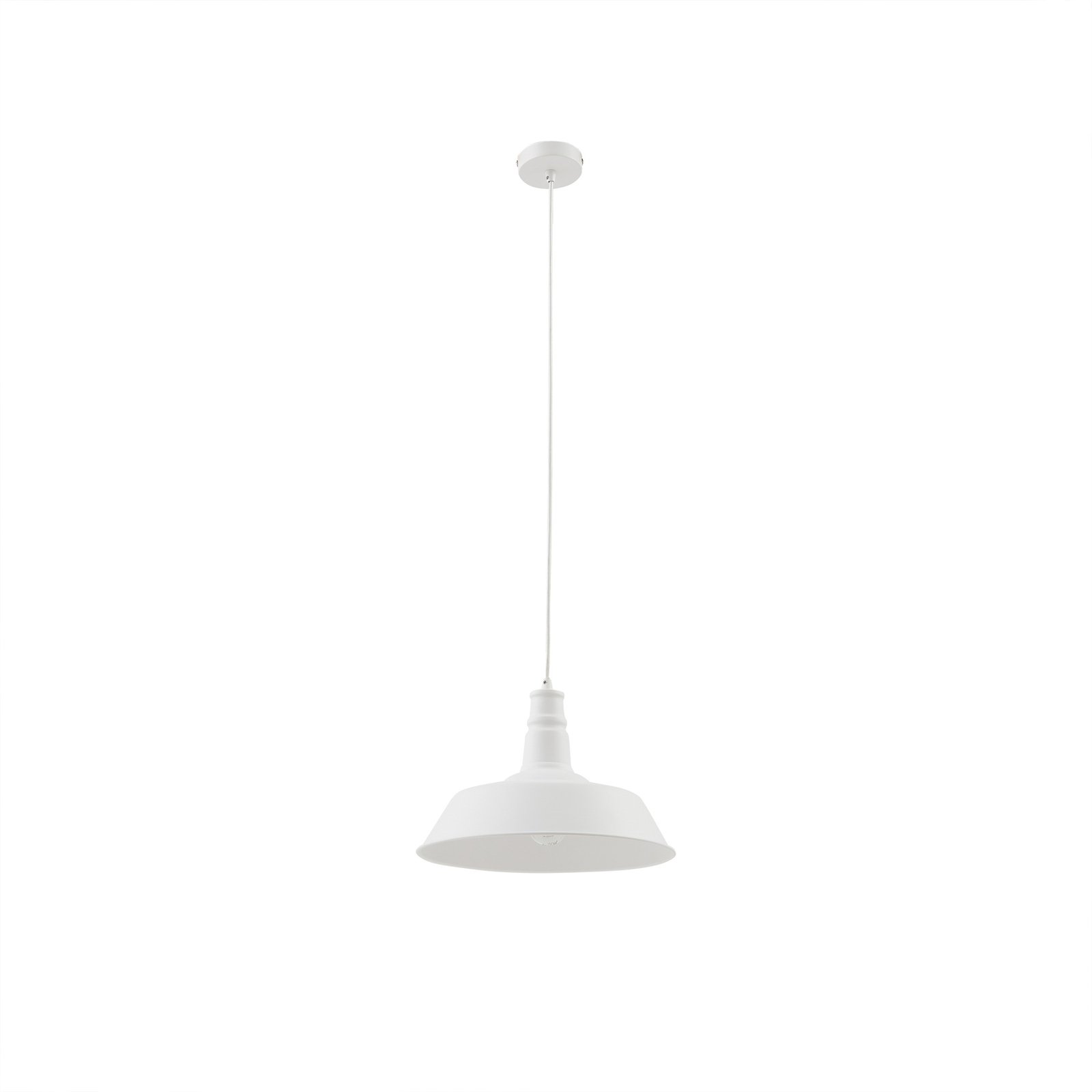 Candeeiro suspenso Lindby Laylan, branco, Ø 36 cm, metal