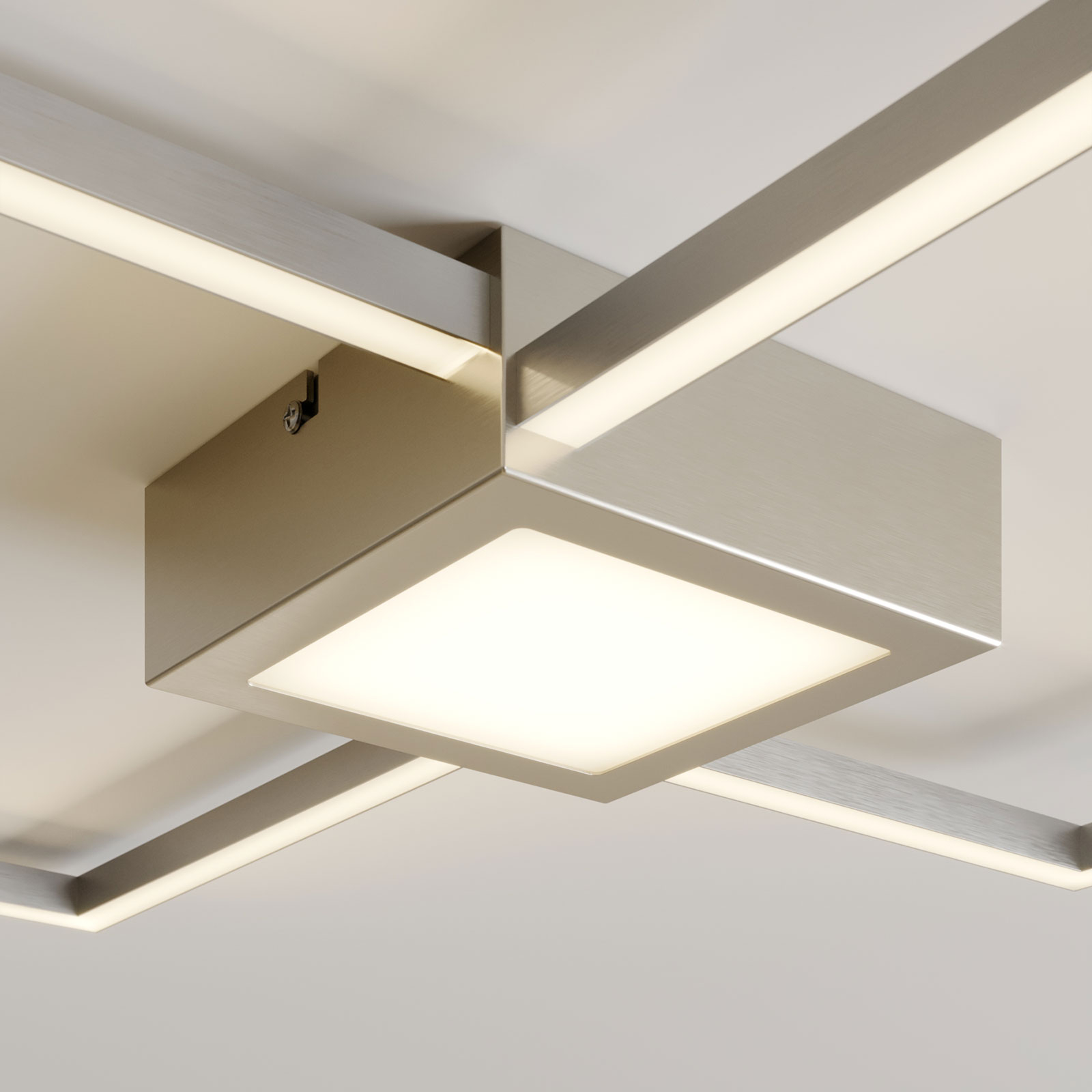 Lindby Makoto LED stropno svetilo, 2-svetlobno z možnostjo zatemnitve
