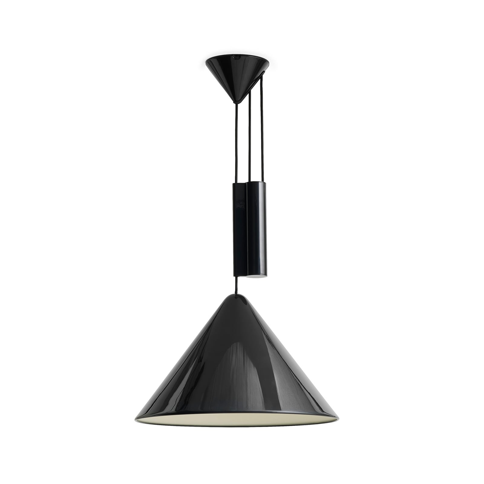 Suspension Compass de HAY, noire, Ø 43 cm, hauteur réglable Suspension Compass de HAY, noire, Ø 43 cm, hauteur réglable