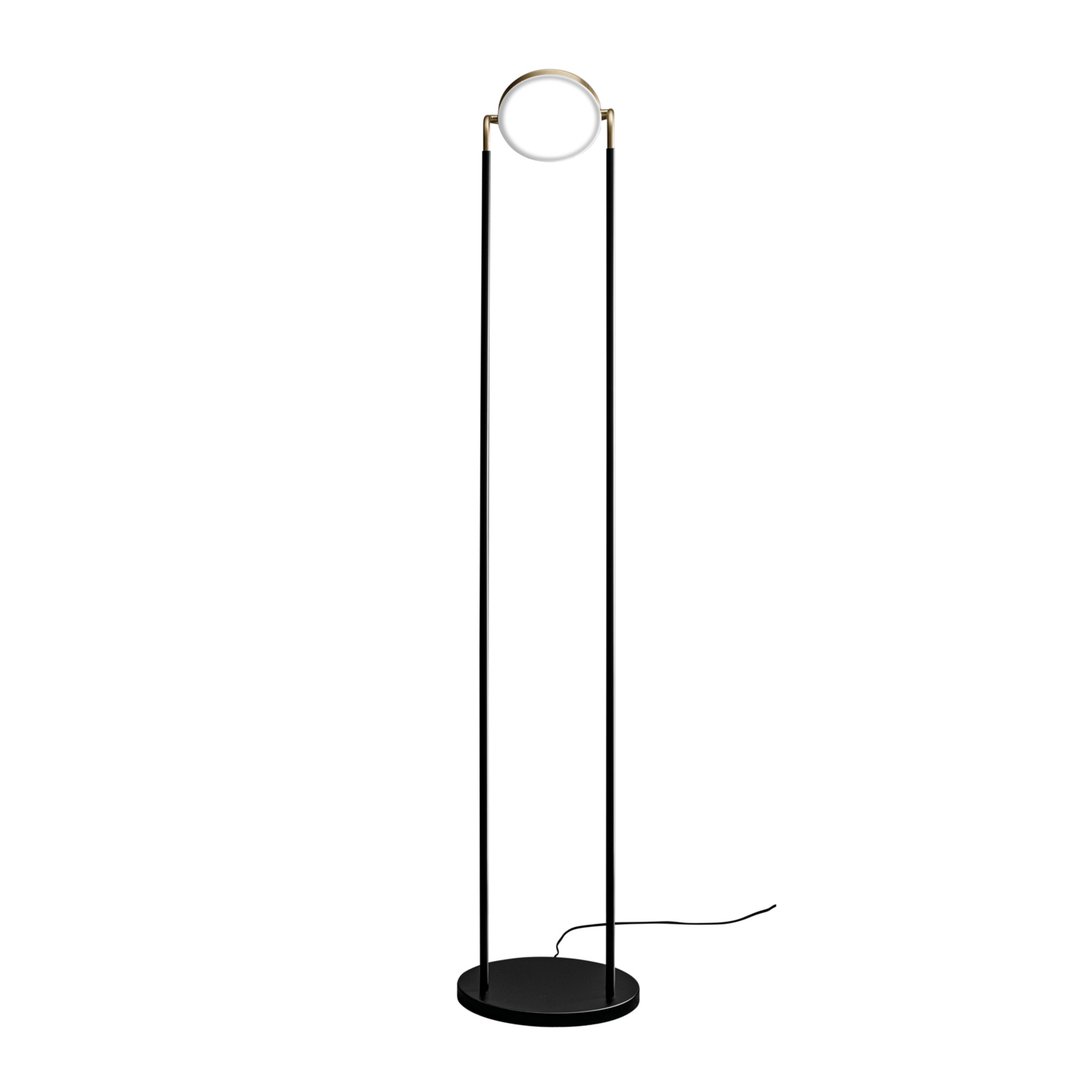 LED-Stehleuchte Giotto mit neigbarem Schirm, gold