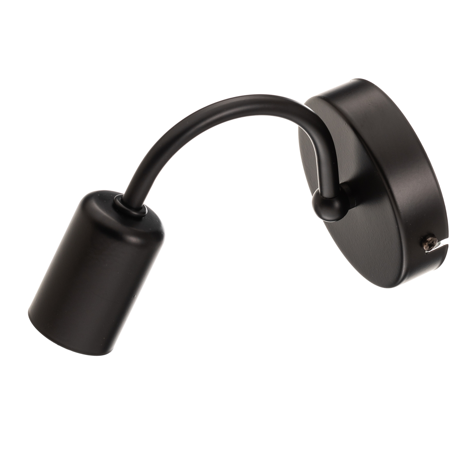 Milo wall light in black without lampshade