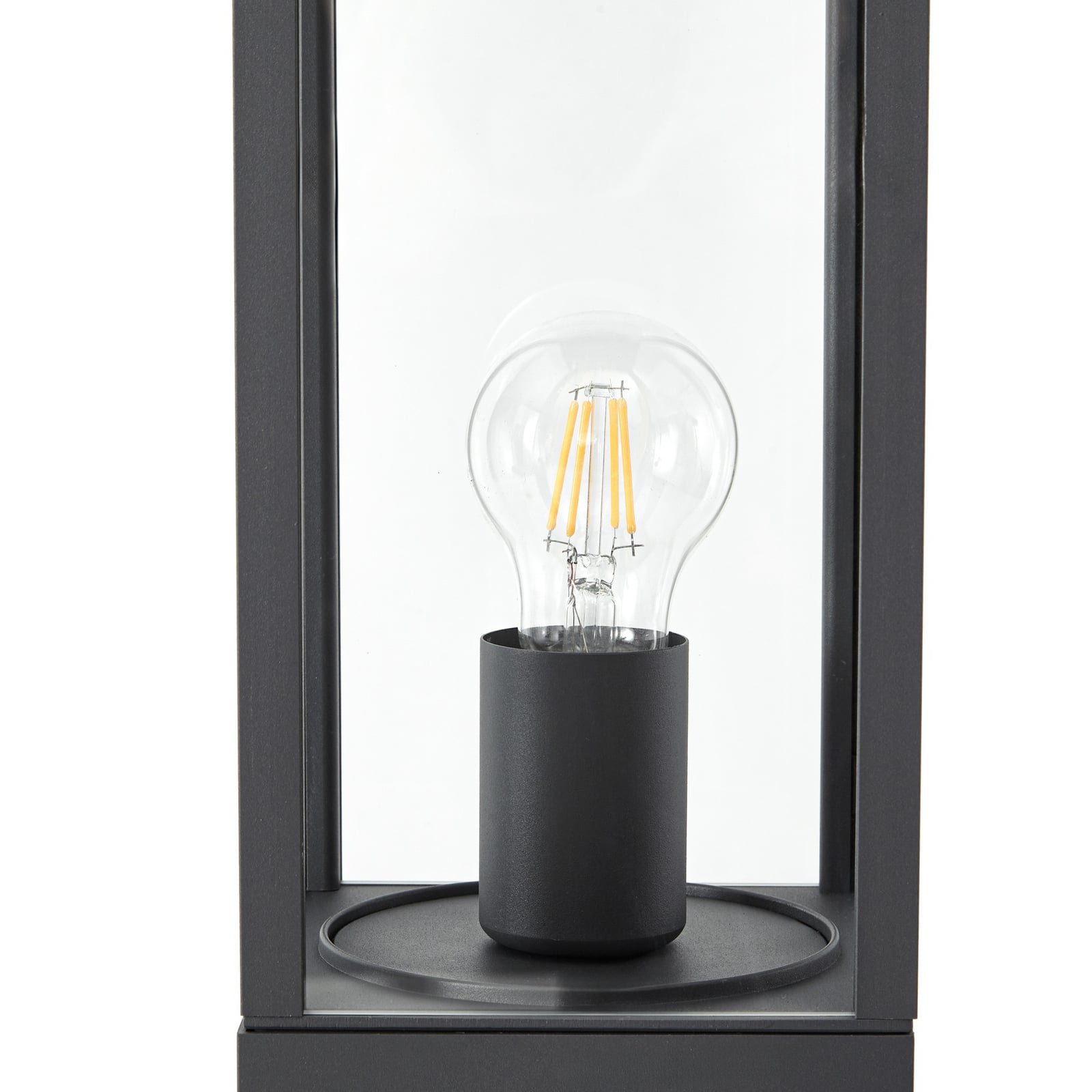 Bornes lumineuses Peldar, 80 cm, anthracite/transparent, capteur - Lindby