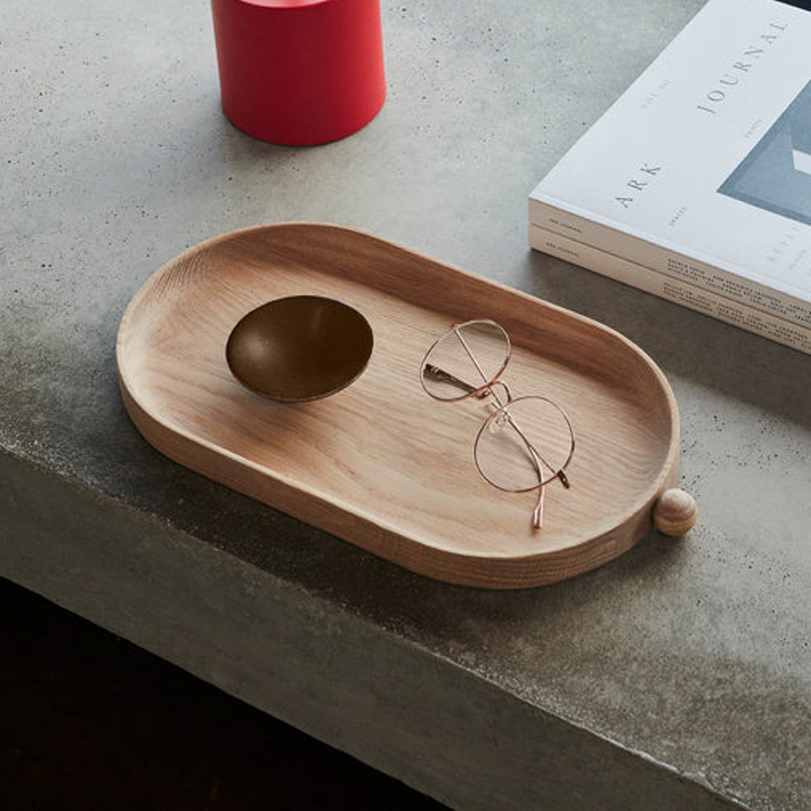 Plateau Inka, bois clair, 34 cm, chêne - OYOY Living Design