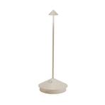 Zafferano Pina 3K Lampe de table à accu IP54 sable
