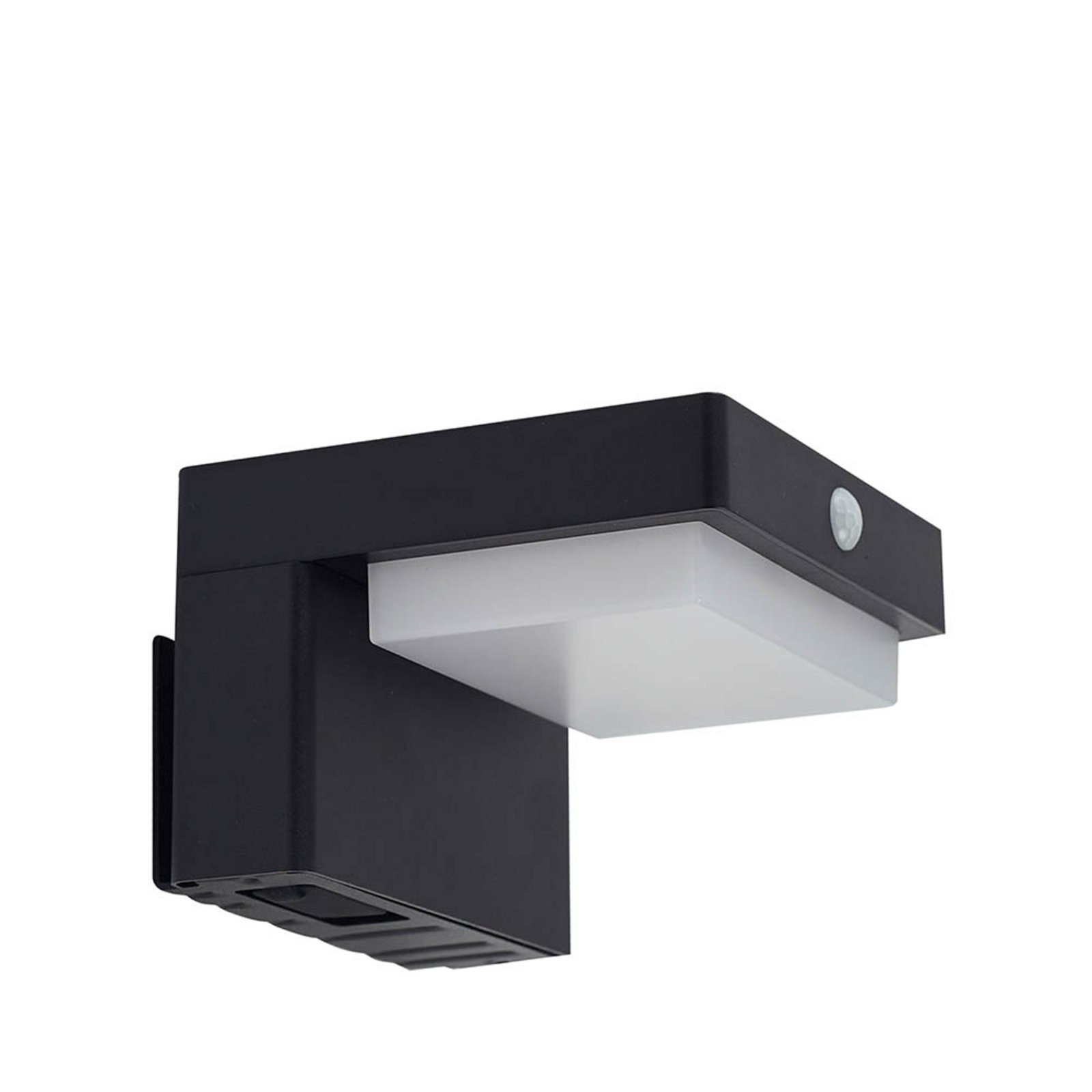 Eleazer LED Célula solar Aplique de Pared w/Sensor Negro - Lindby