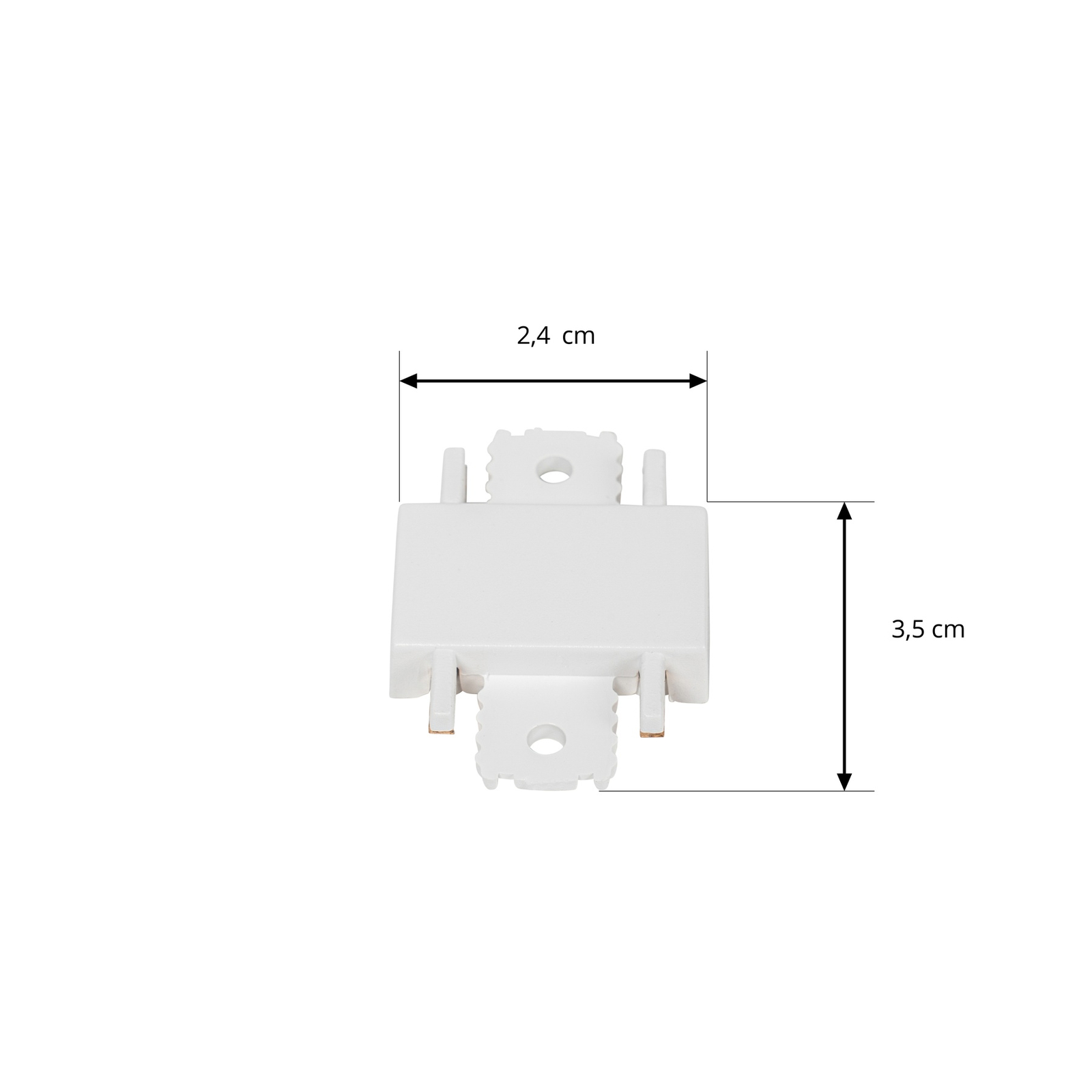 Lindby connector Lumaro, 180°, white, plastic, set of 2