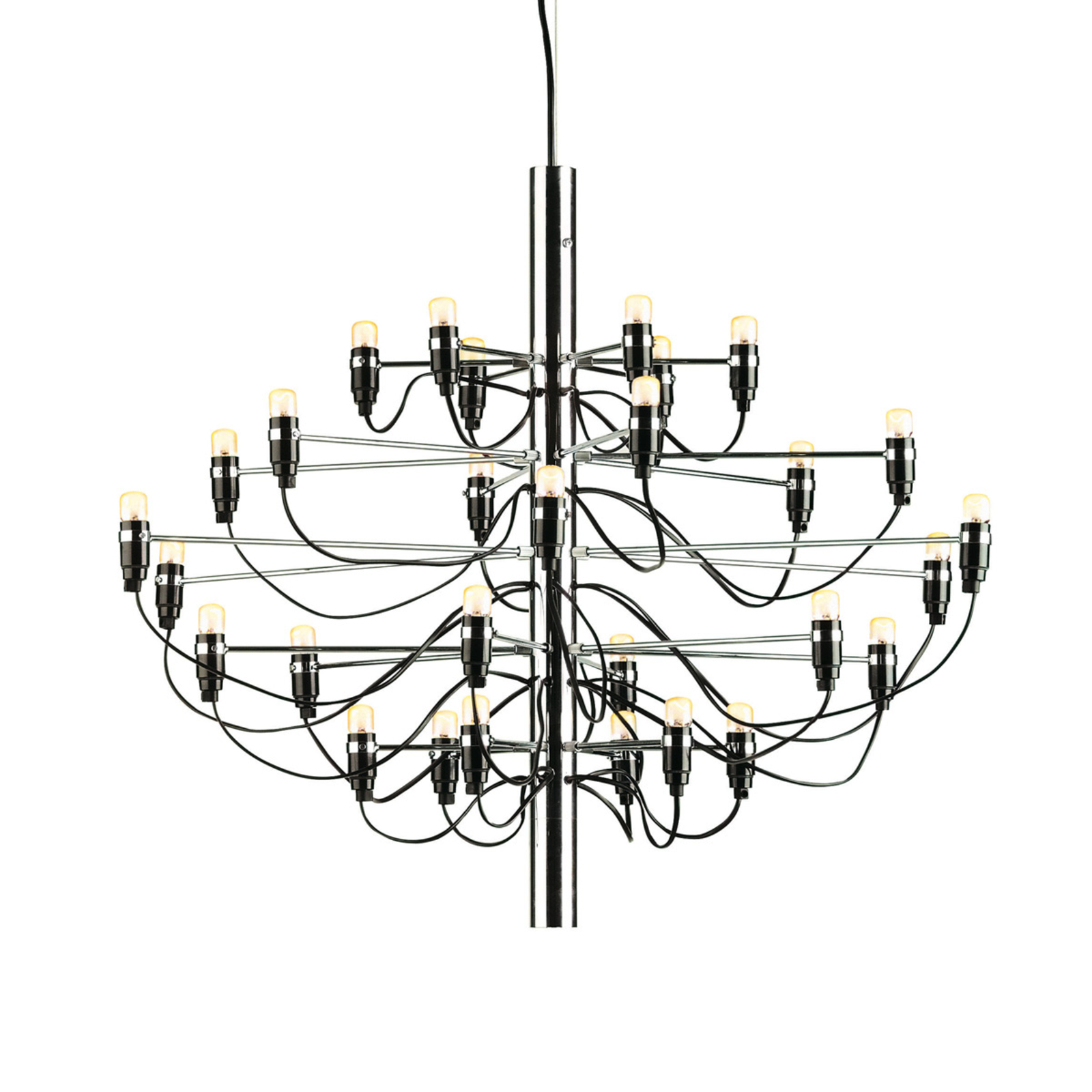 FLOS 2097/30 chandelier 30-bulb frosted chrome