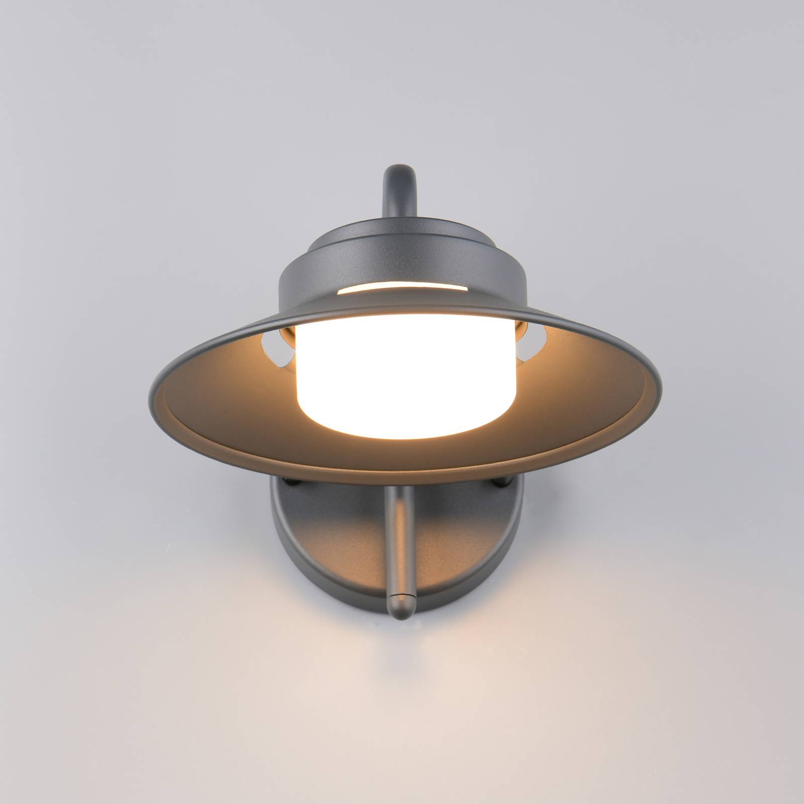 Trio Lighting Buitenwandlamp Atrato, antraciet, Ø 20 cm, metaal