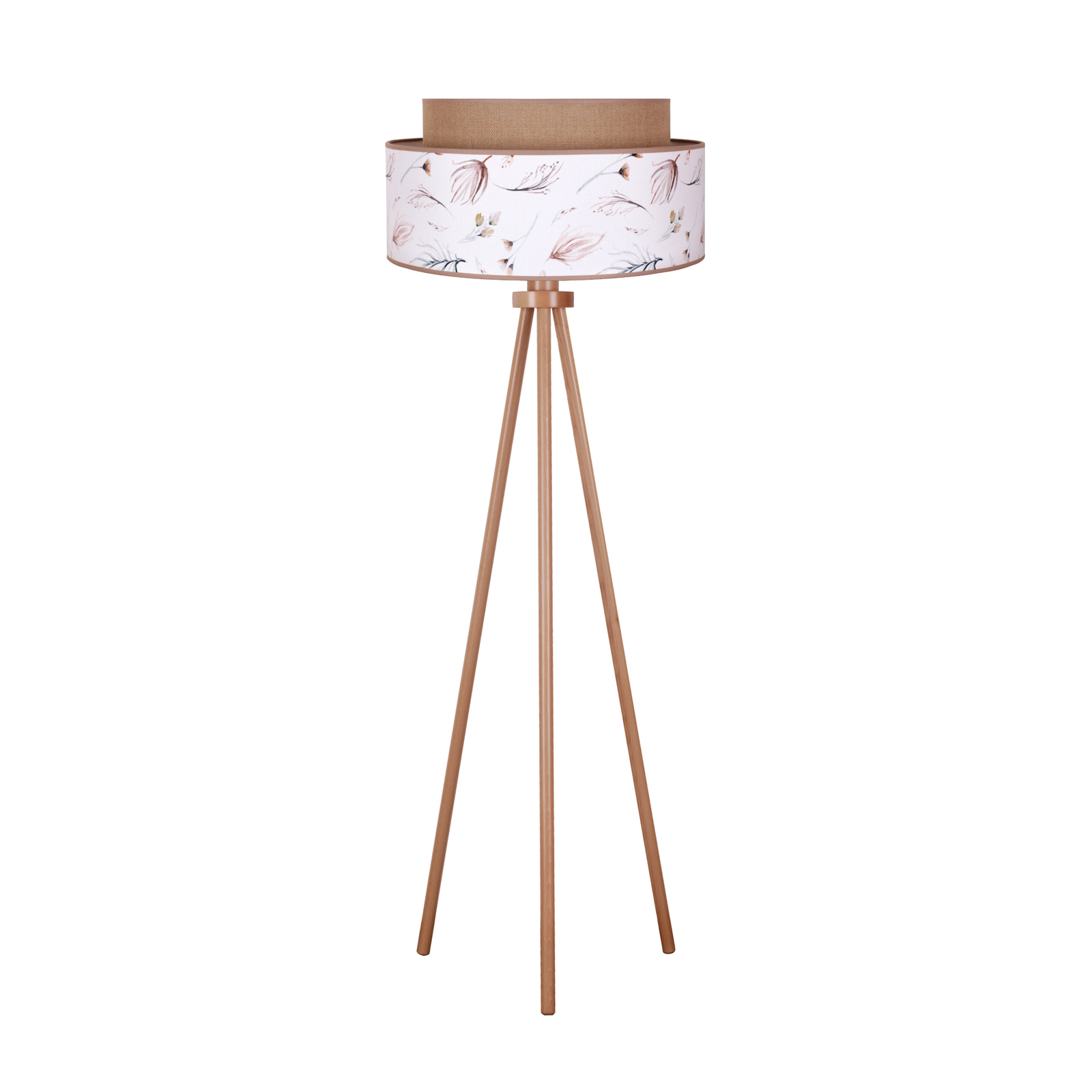 Lampa stojąca Hampton Boho cappuccino łąka/juta