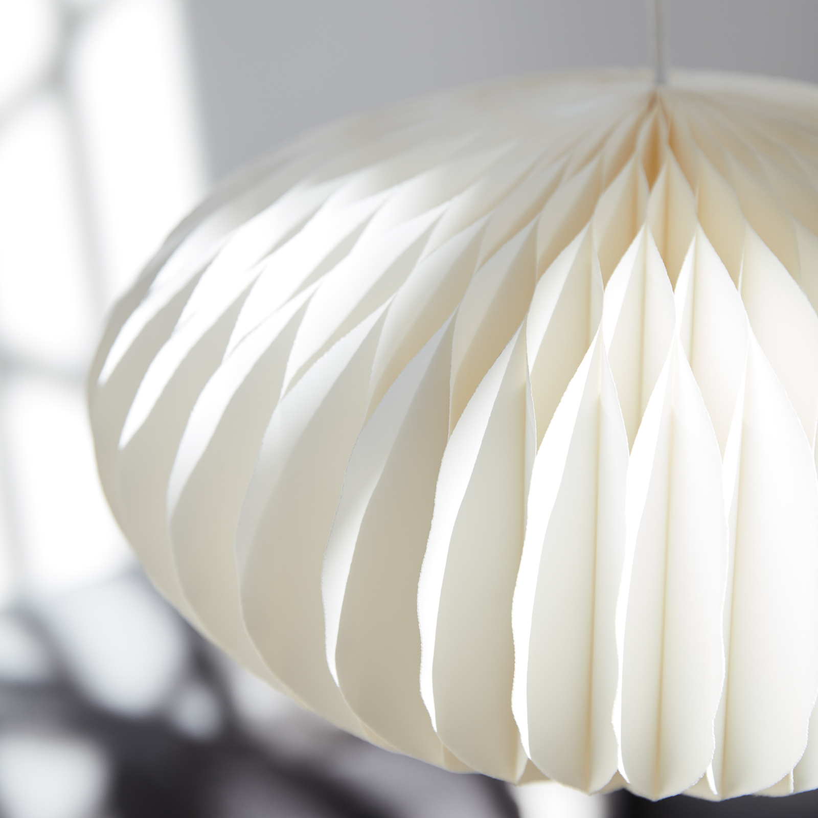 PR Home Anita pendant light with paper shade, white