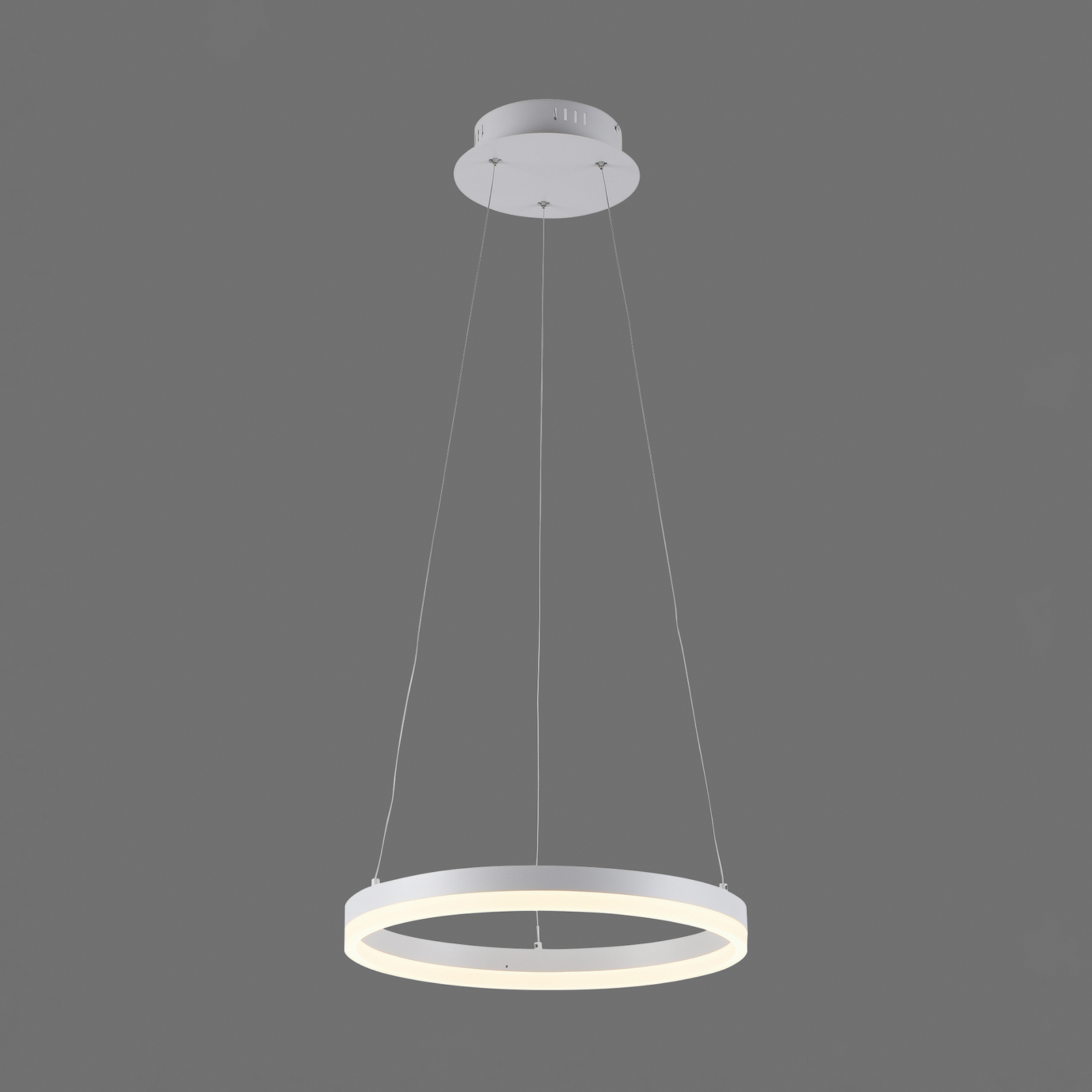 Titus lampă suspendată LED, rotundă, Ø 40 cm, alb