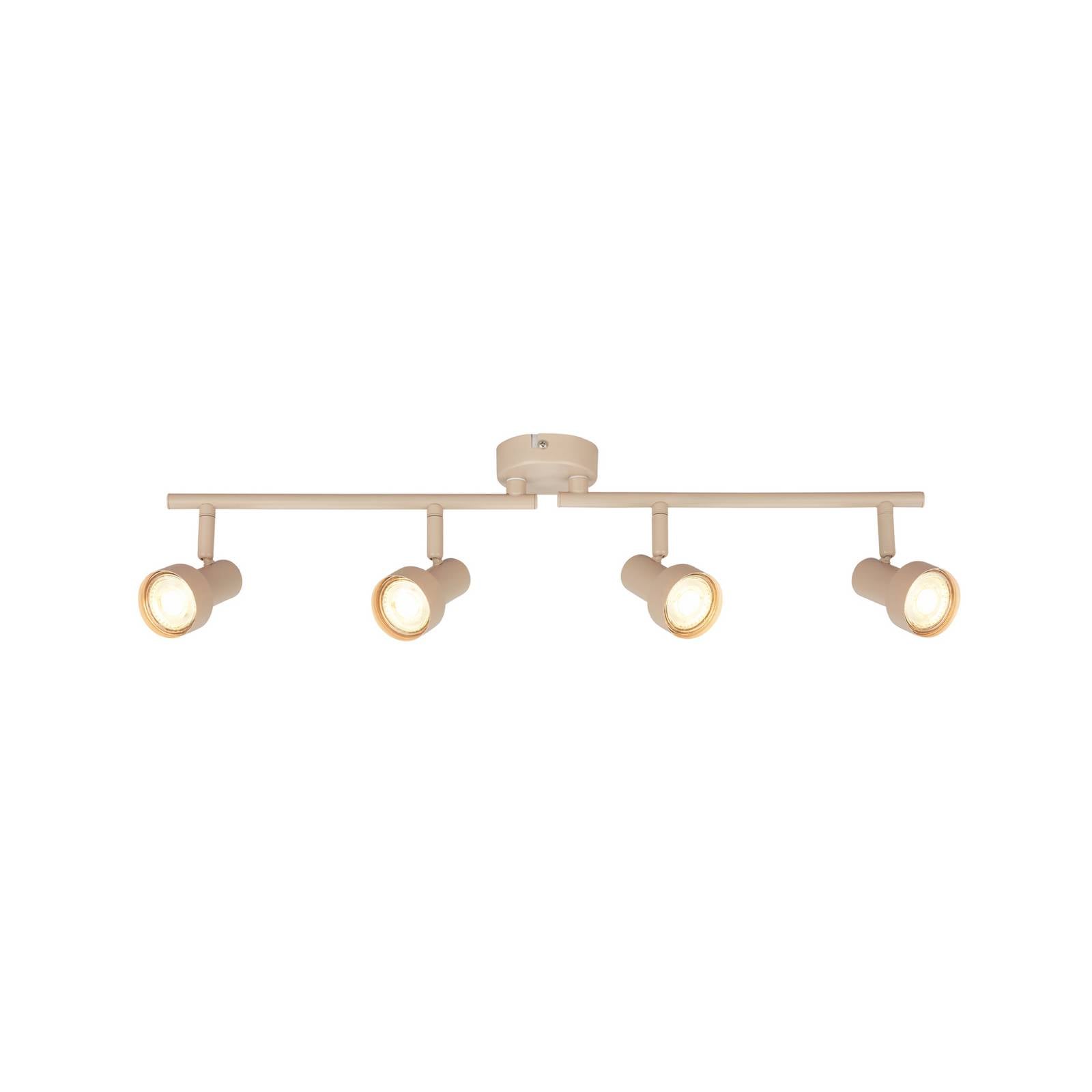 Deckenstrahler Tapp, beige, Länge 61 cm, 4-flg., Metall GU10