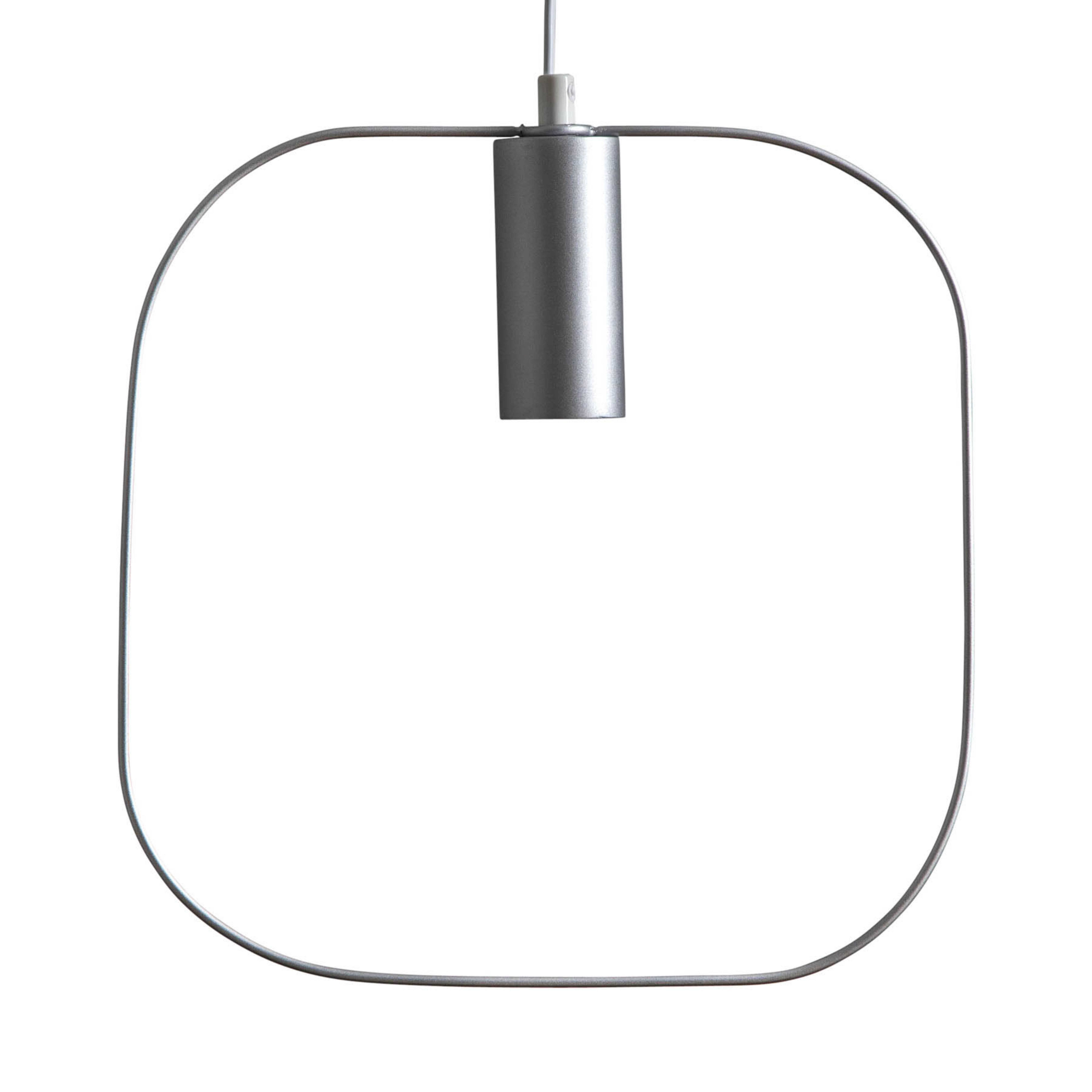 Deko-Hängeleuchte Shape mit Quadrat, silber
