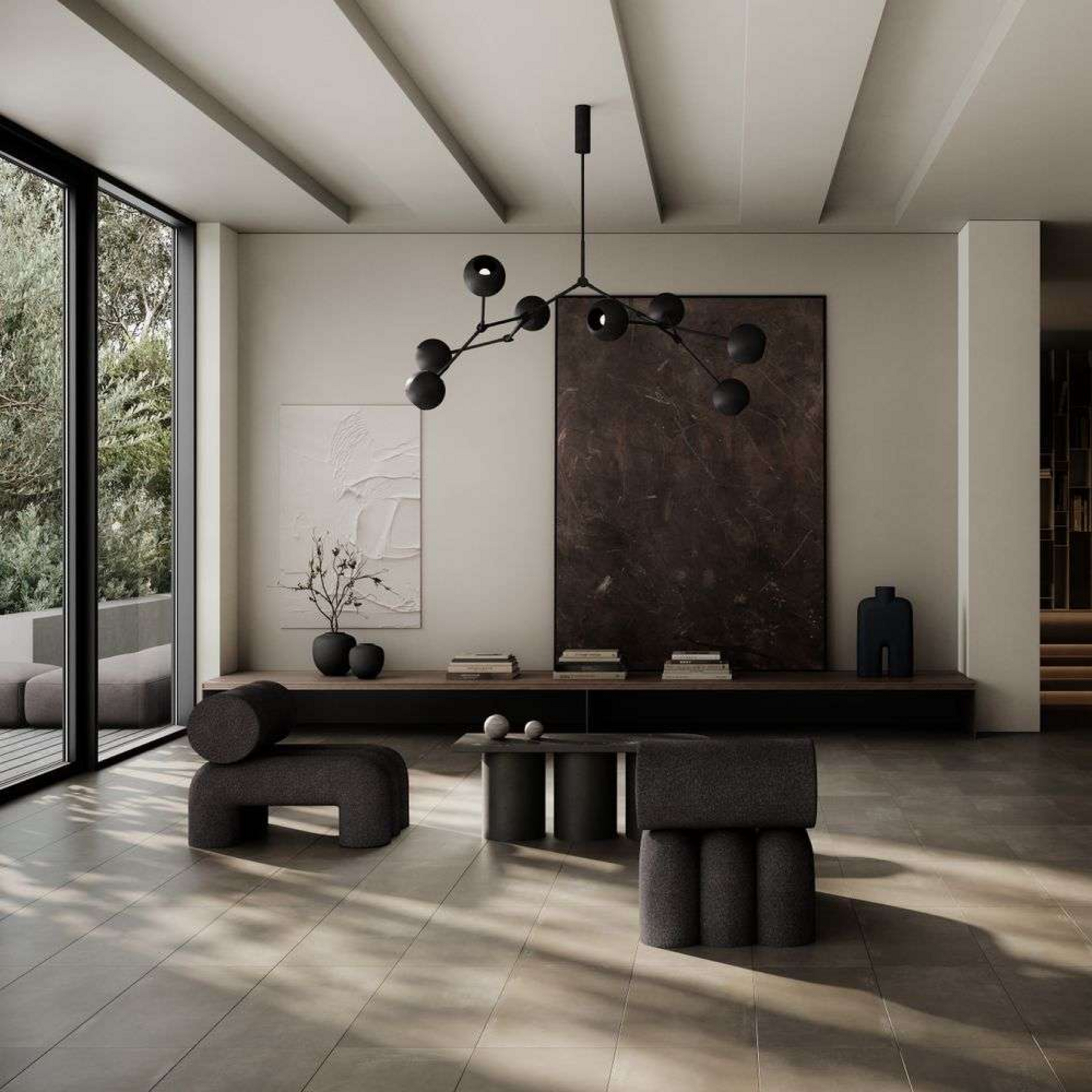 Drop Globe Kronleuchter Burned Schwarz - 101 Copenhagen