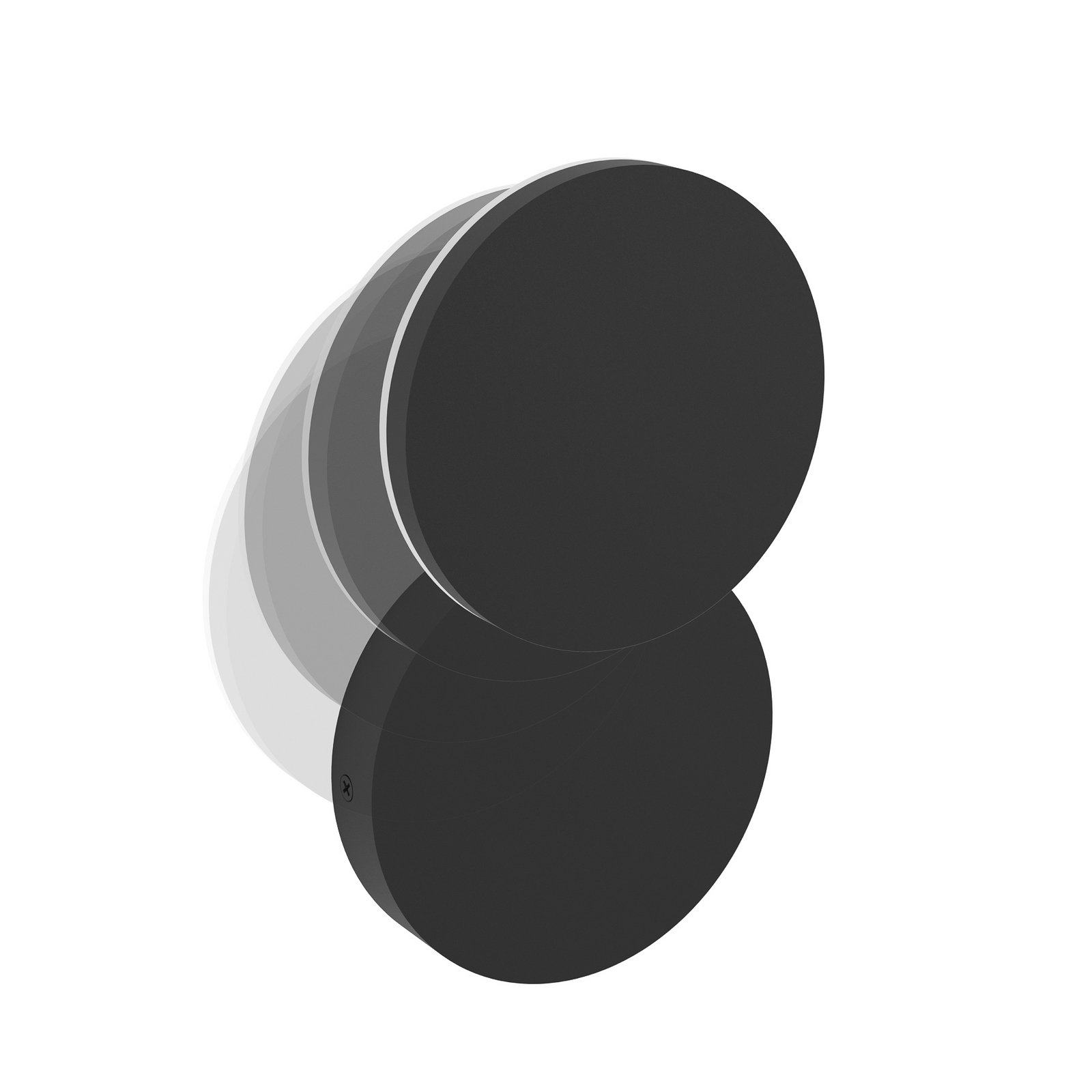 LED-Außenwandlampe Pedersano, schwarz, Ø 14 cm, Metall