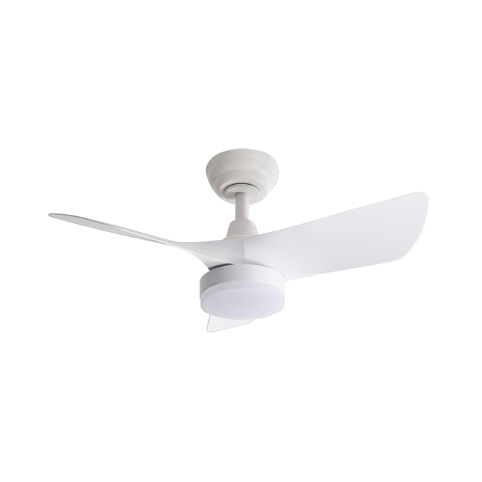 LED stropni ventilator Tropic, bel, Ø 76 cm, tih, CCT