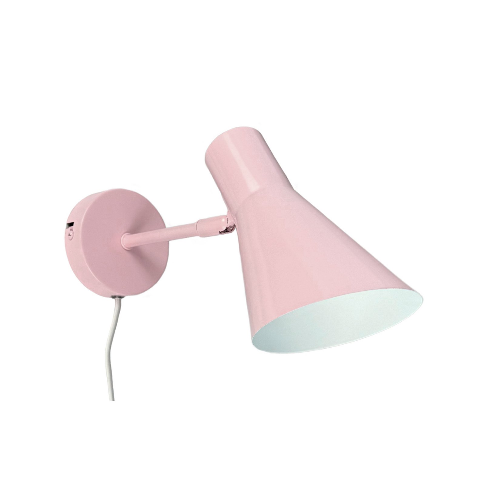 Dyberg Larsen Wandleuchte DL12, rosa, Kabel, E27, Metall Dyberg Larsen Wandleuchte DL12, rosa, Kabel, E27, Metall