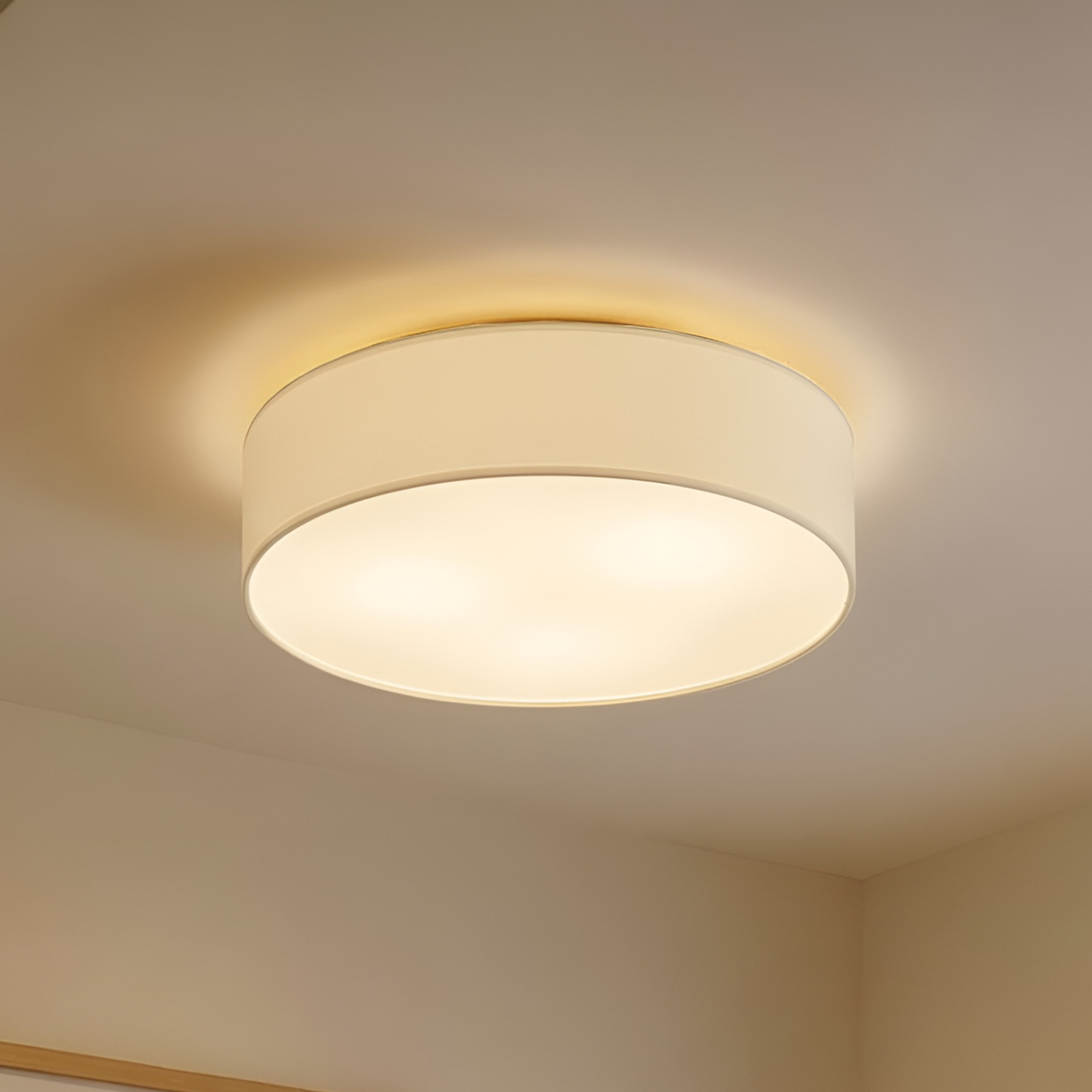 Sebatin Deckenleuchte Ø50 Cream/White/Nickel - Lindby