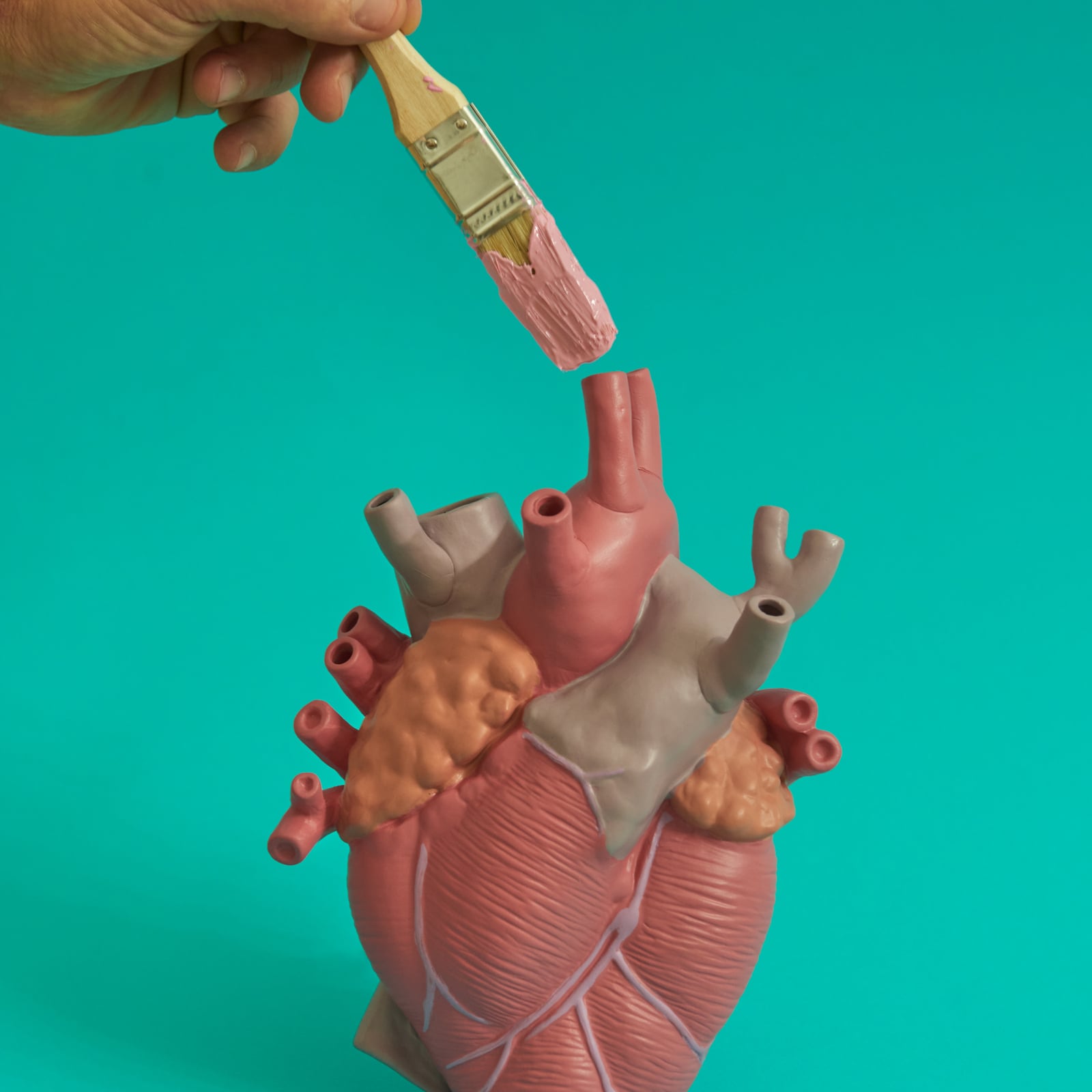 Love In Bloom Color Porcelain Heart Vaza - Seletti